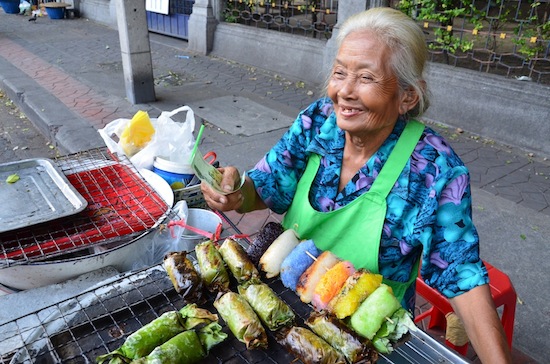 She's been selling sticky rice sweets in Bangkok for 60 years!